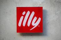 The logo of Italian illy coffee is seen in Paris