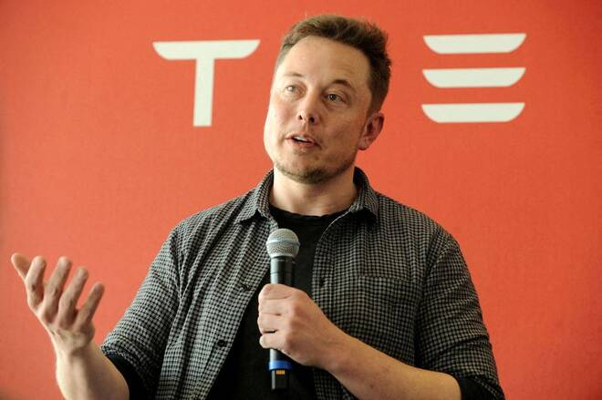 Il fondatore e Ceo di Tesla Motors Elon Musk a Sparks, Nevada, Usa. REUTERS/James Glover II