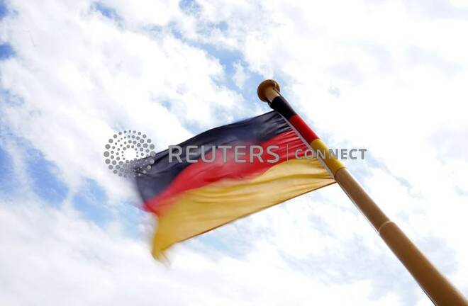 La bandiera della Germania.