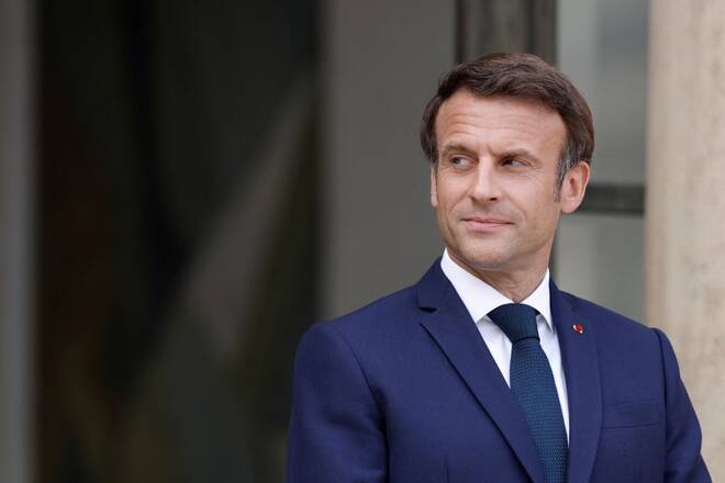 Il presidente francese Emmanuel Macron a Parigi