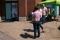 Persone partecipano a un evento di assunzione presso Green District, Louisville