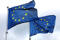 Bandiere Ue davanti la sede della Commissione europea a Bruxelles