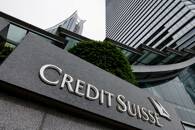 Il logo di Credit Suisse all'esterno del suo edificio a Hong Kong.