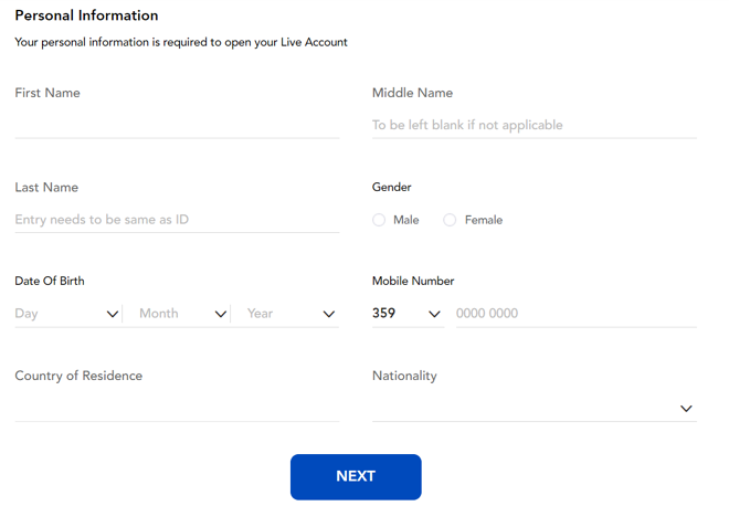Modulo di Registrazione di PU Prime (seconda parte)