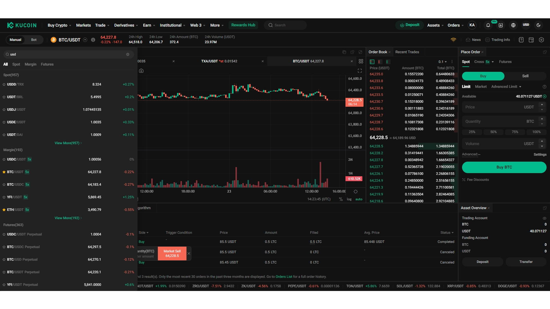 La funzione di ricerca coin è piuttosto utile, soprattutto perché il numero di asset supera gli 800.