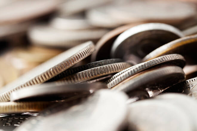 Coins Macro Background
