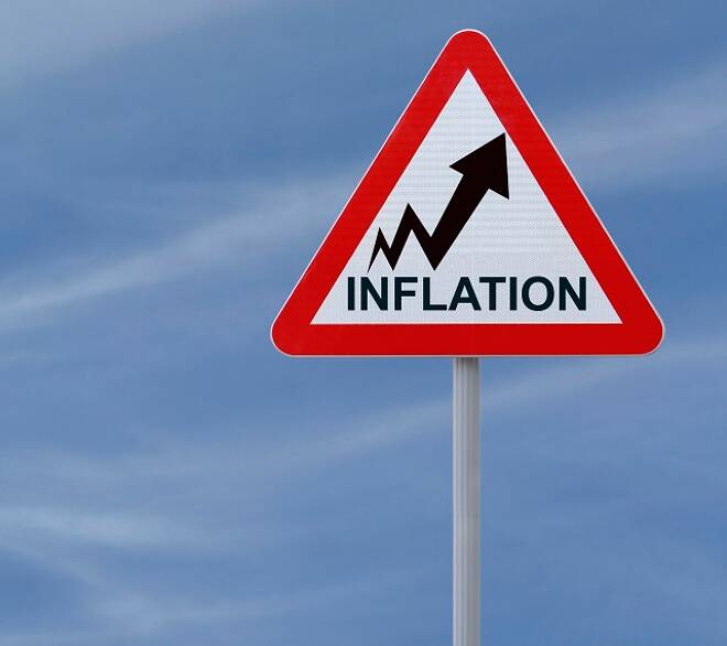 Strassenschild Inflation