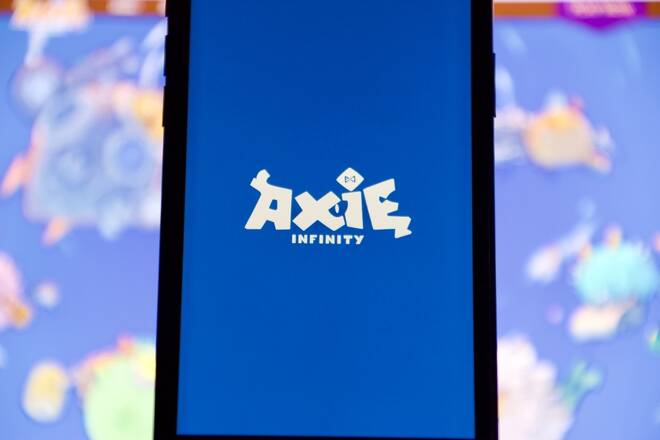 Axie logo auf Mobilgerät