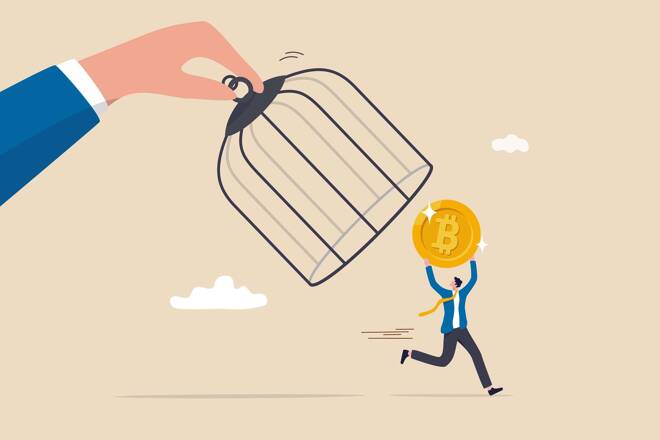 Animation Bitcoin Käfig