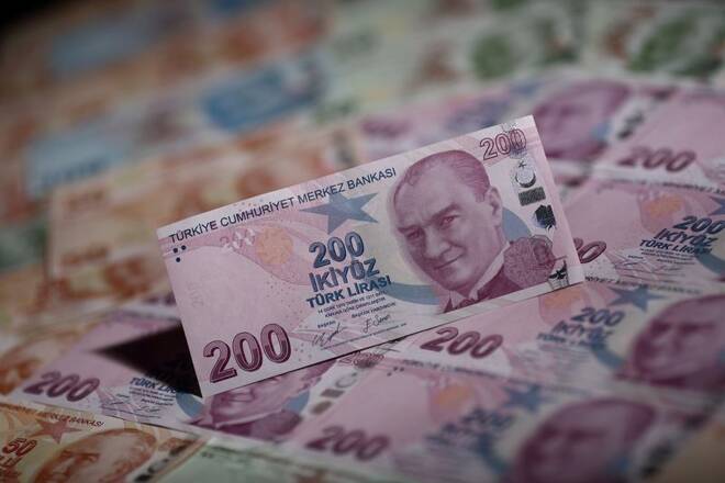 ARCHIV: Abbildung türkischer Lira-Banknoten in Istanbul, Türkei, 23. November 2021. REUTERS/Murad Sezer/Illustration