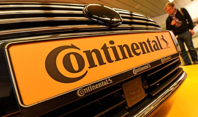ARCHIV: Das Logo des deutschen Reifenherstellers Continental in Hannover, Deutschland