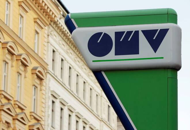 ARCHIV: Logo des österreichischen Öl- und Gaskonzerns OMV an einer Tankstelle in Wien