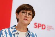 ARCHIV: SPD-Co-Chefin Saskia Esken, bei einer Pressekonferenz in Berlin, Deutschland