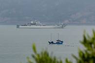 Ein chinesisches Kriegsschiff bei einer Militärübung vor der chinesischen Küste in der Nähe von Fuzhou, Provinz Fujian, China. 11. April 2023. REUTERS/Thomas Peter