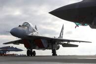 ARCHIV: Ein MiG-29 Flugzeug während einer NATO-Medienveranstaltung auf einem Luftwaffenstützpunkt in Malbork, Polen