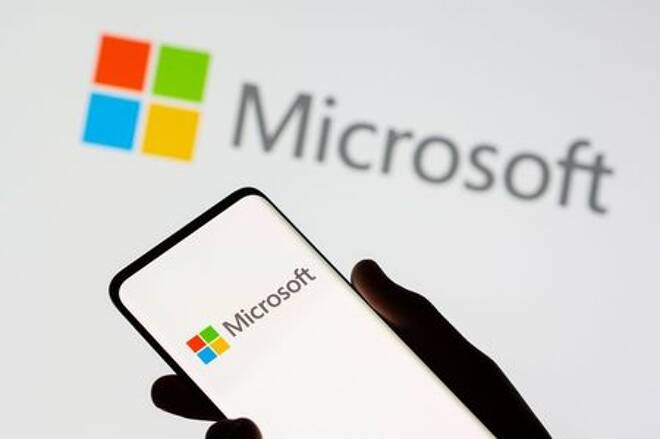 Das Microsoft-Logo, das in dieser Illustration abgebildet ist, 26.