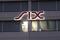 Das Logo des Schweizer Börsenbetreibers SIX Group an seinem