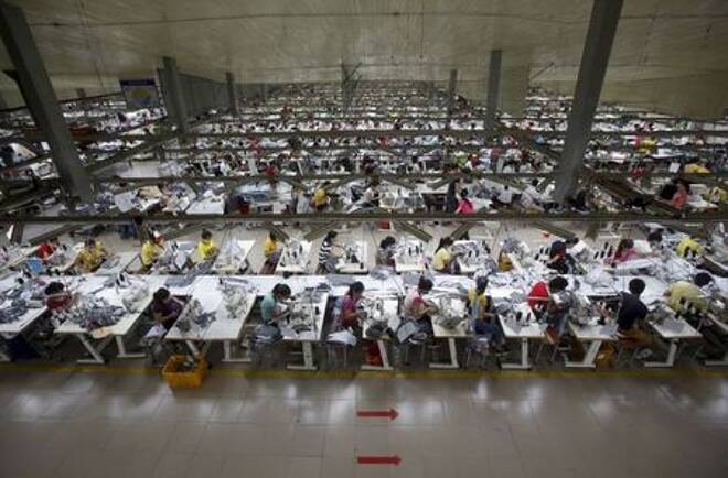 Arbeiter in einer Bekleidungsfabrik in der Provinz Bac Giang