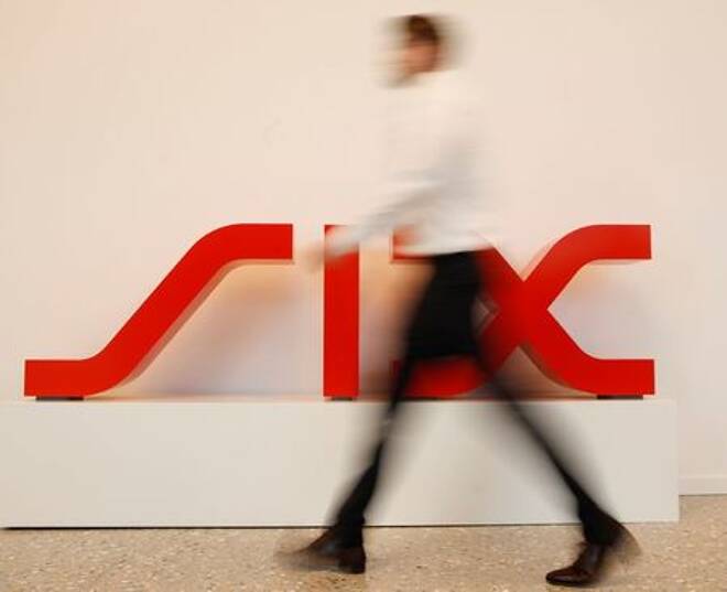 Logo Swiss stock exchange operator SIX Group is seen in