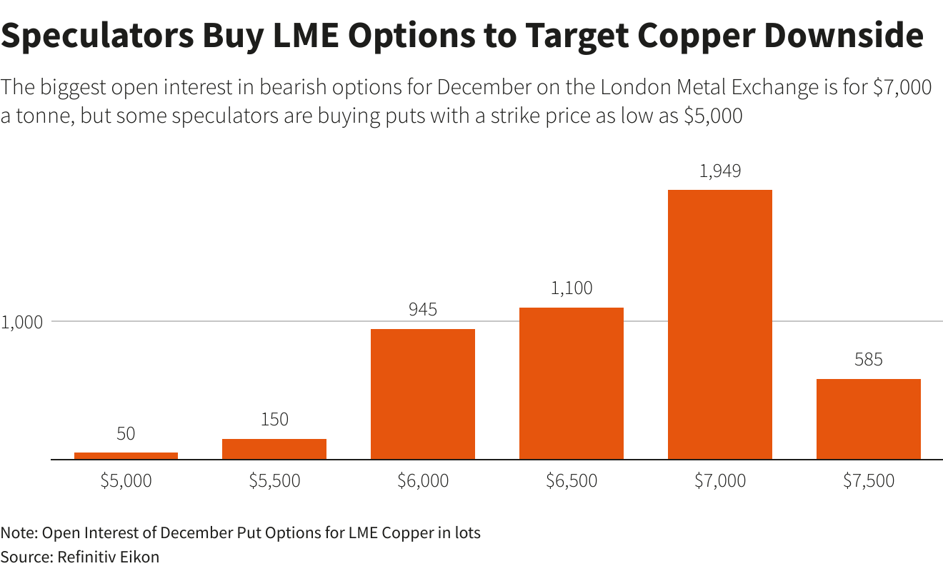 Speculators Buy LME Options to Target Copper Downside