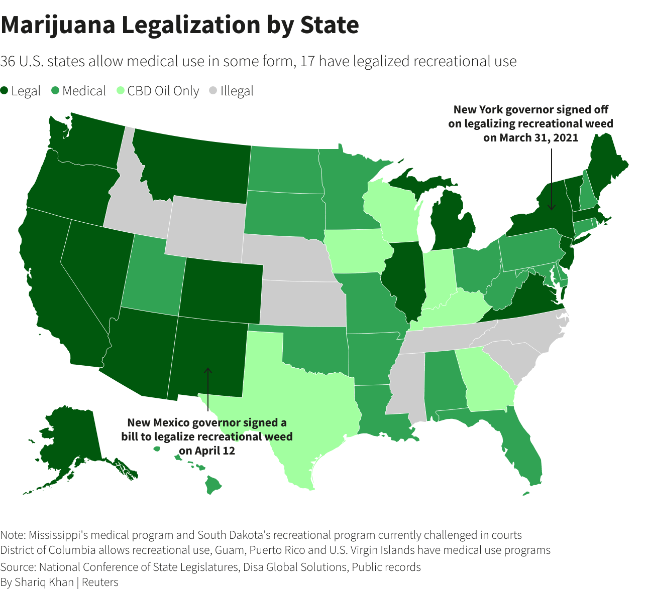 Marijuana Legalization by State Marijuana Legalization by State