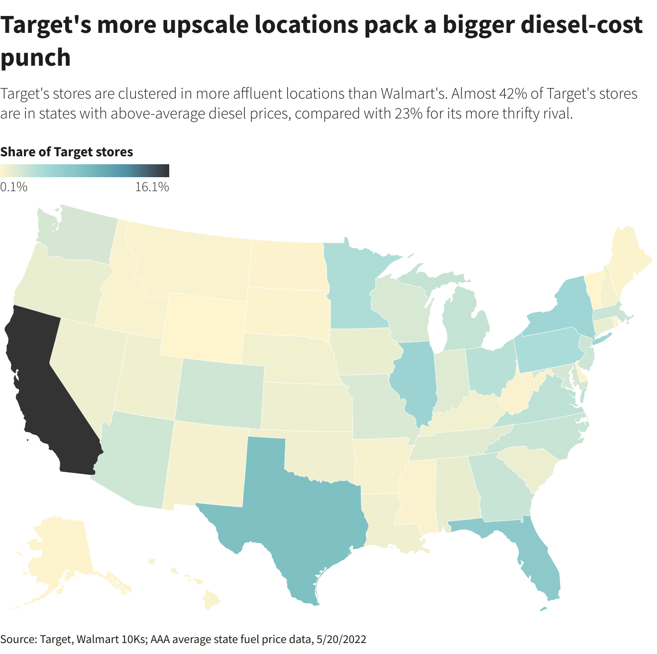 Target’s more upscale locations pack a bigger diesel-cost punch  –